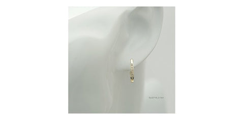 Yellow gold diamond earrings