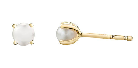 10KY 4MM PEARL STUD