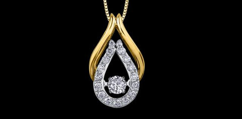 10 karat yellow & white gold Northern Dancer pendant