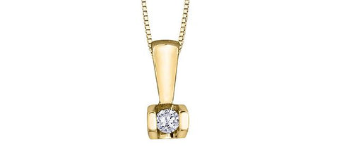 10 karat yellow gold diamond pendant