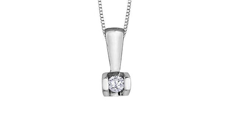 10 karat white gold diamond pendant  583-11746