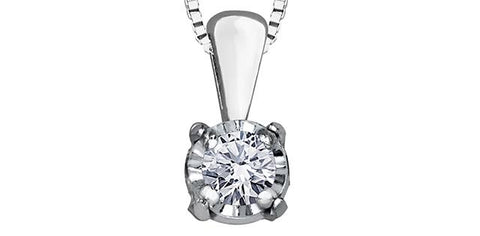 10 karat white gold diamond pendant