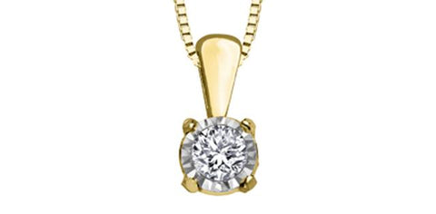 10 karat yellow gold diamond pendant