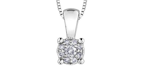10kw diamond cluster pendant