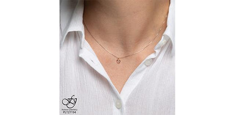 10K ROSE .01CT HRT PEND