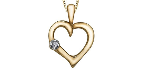 Diamond heart pendant