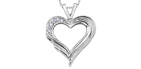 Diamond heart pendant