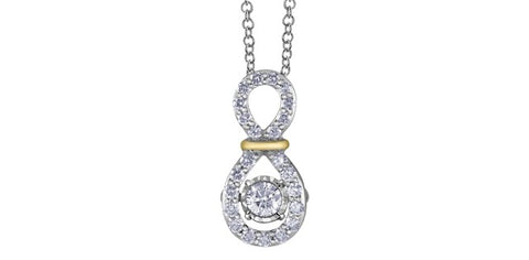 Dancing diamond pendant