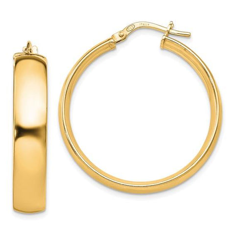 S/S GLD PLATE HOOP EARS