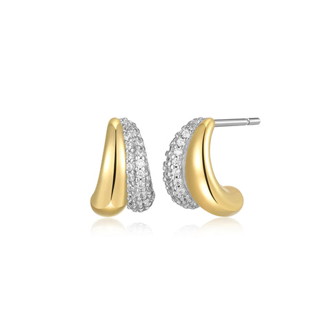 REIGN S/S CZ DBL TEARDROP