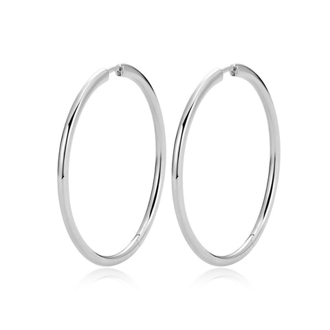 Reign sterling silver hoops