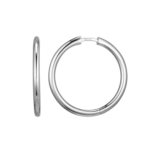 Reign sterling silver huggie earrings