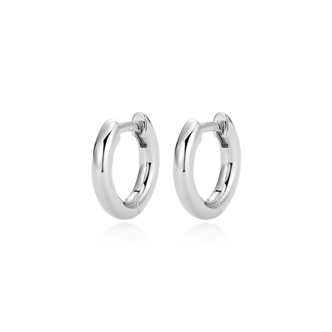 Reign sterling silver huggie earrings