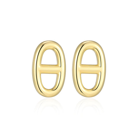 Reign sterling silver gold plate mariner earrings