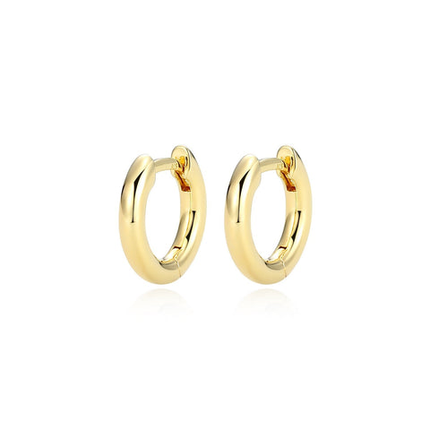 Reign sterling silver gold plate huggies
