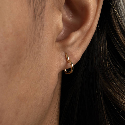 Aurora sterling silver gold vermeil heart earrings