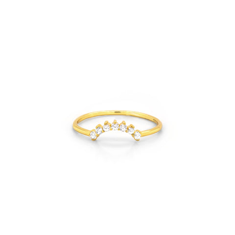Aurora sterling silver gold vermeil cz ring