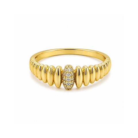 Aurora sterling silver gold vermeil cz bubble ring