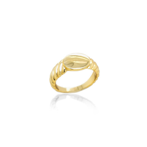Aurora sterling silver gold vermeil croissant ring