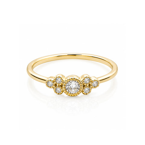 Aurora sterling silver gold vermeil cz ring