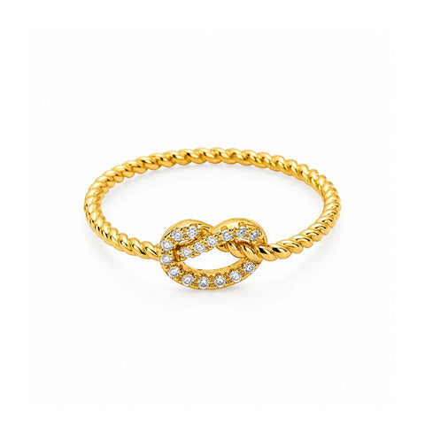 Aurora sterling silver cz love knot