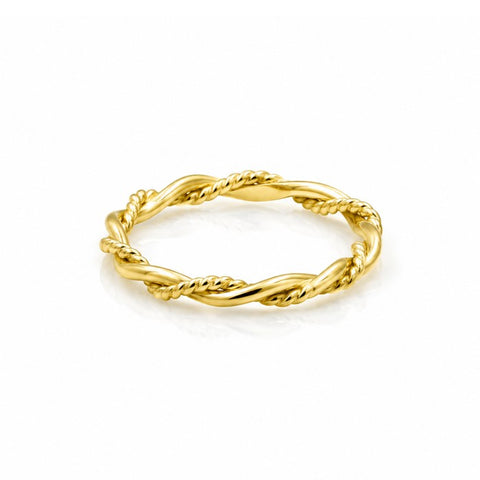 Aurora sterling silver gold vermeil twist ring