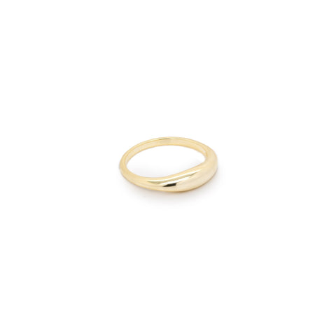 Aurora sterling silver gold vermeil dome ring