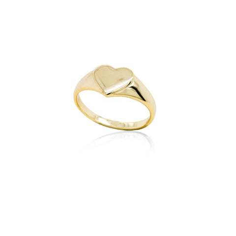 Aurora sterling silver gold vermeil heart ring
