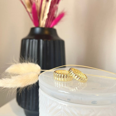 Aurora sterling silver gold vermeil scalloped ring