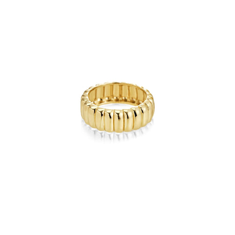 Aurora sterling silver gold vermeil scalloped ring