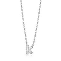 REIGN STERLING SILVER CUBIC ZIRCONIA K NECKLACE