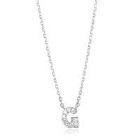 REIGN STERLING SILVER CUBIC ZIRCONIA G NECKLACE