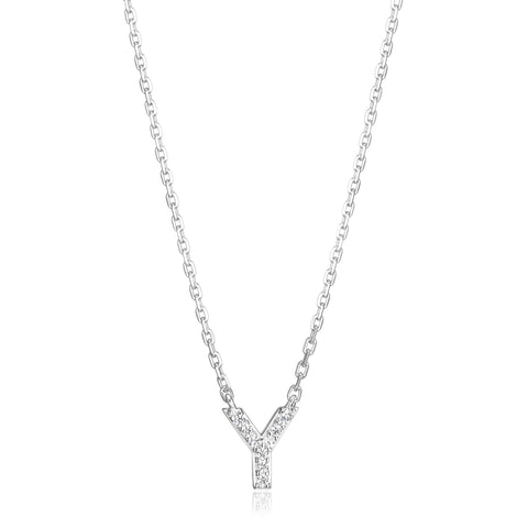 REIGN STERLING SILVER CUBIC ZIRCONIA Y NECKLACE