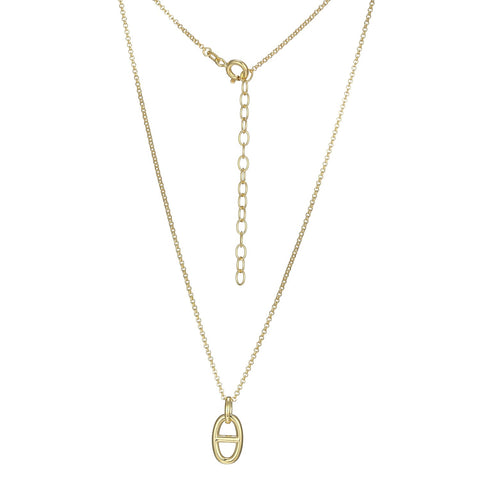 Reign sterling silver gold plate mariner necklace
