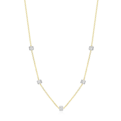 S/S GP CZ NECKLACE