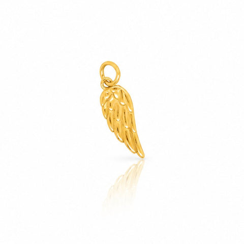 Aurora sterling silver gold vermeil angel wing pendant/charm