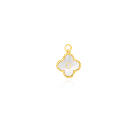 Aurora sterling silver gold vermeil clover pendant/charm