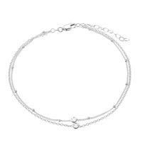 REIGN STERLING SILVER BEAD ANKLET