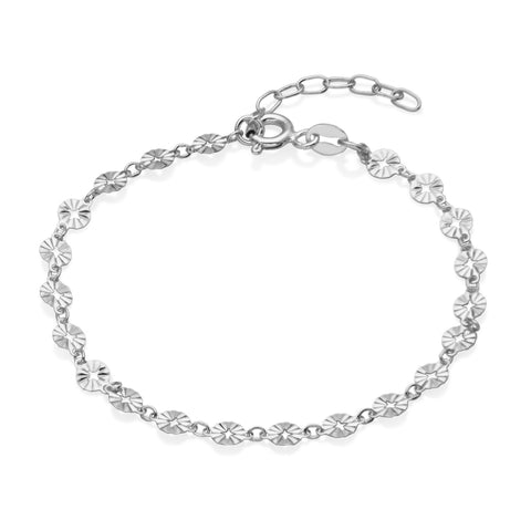 Reign sterling silver round petal bracelet