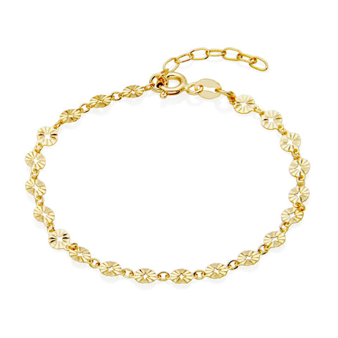 Reign sterling silver gold plate bracelet