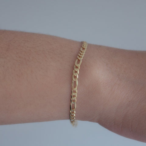 Aurora sterling silver gold vermeil figaro bracelet