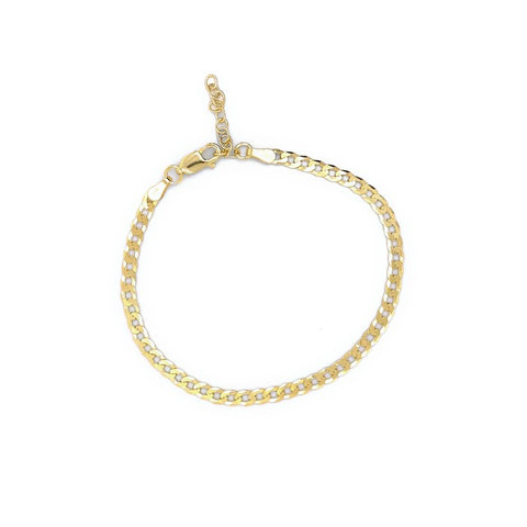 Aurora sterling silver gold vermeil curb bracelet