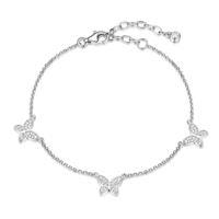 Reign sterling silver butterfly anklet
