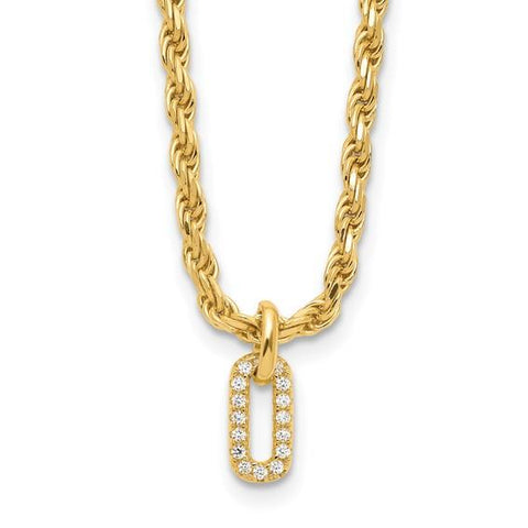 S/S GLD PLT 16" ROPE