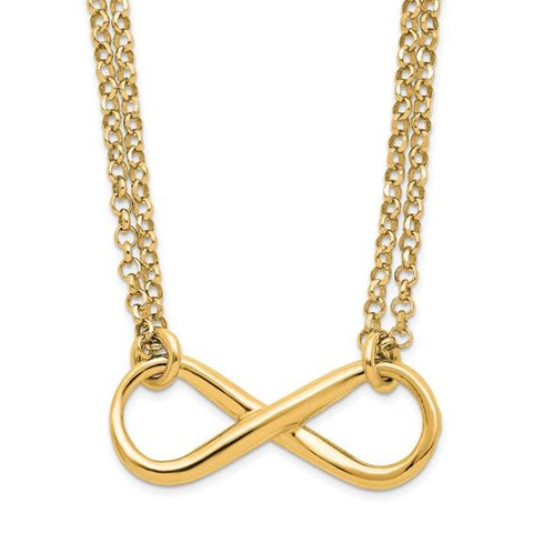 S/S GLD PLT 18" INFINITY