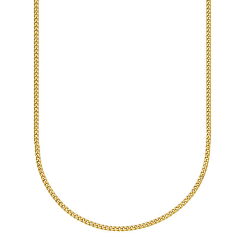 Reign sterling silver gold plate curb chain