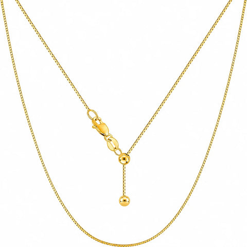 Aurora sterling silver gold vermeil adjustable box chain