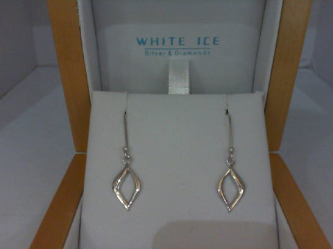 WHITE ICE TEARDROP EARRINGS
