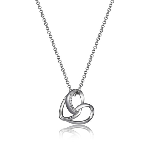 ELLE STERLING SILVER HEART NECKLACE