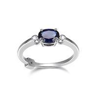 STERLING SILVER SAPHIRE RING